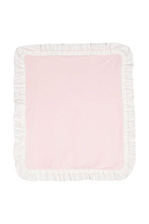 Coperta in cotone rosa e bianco LA STUPENDERIA KIDS | TBCO56L03.